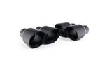 Close-up of black GT-100 round Milltek Sport exhaust tips for the 2013-2016 Audi SQ5 3.0 TFSI Supercharged