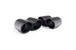 Close-up of black GT-100 round Milltek Sport exhaust tips for the 2013-2016 Audi SQ5 3.0 TFSI Supercharged (photo 2)