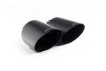 Close-up of black GT-115 round Milltek Sport exhaust tips for the 2018-2020 Ford F150 Raptor - 3.5 V6 EcoBoost Supercrew