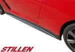 close view of Stillen Aero Side Skirts (Rocker Panels) for Nissan GT-R [R35] 2009-2015 fitted inside a car