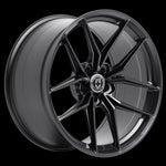 A side view of HRE FlowForm FF21 Wheels in Tarmac with no background