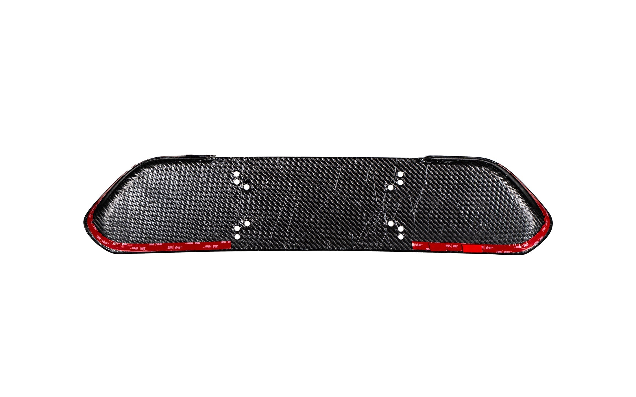 Bumperette delete panel with red edge trim - Carbon Bumperette Delete for the 2016-2021 AMG GT