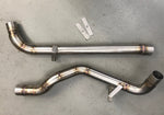 A top view of Shark Werks Sport Exhaust for Base Model (Non-PSE) for Porsche 991.2 Carrera on the ground