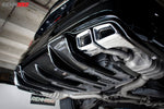 RennTech diffuser installed around the quad exhaust tips - Carbon Fiber Rear Diffuser for the 2010-2013 E-Class Sedan