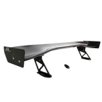 A front view of APR Performance Carbon Fiber 67" GTC-300 GTM Spec Adjustable Wing with white background