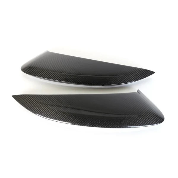A front view of APR Performance Carbon Fiber Side Pod for Porsche 981 Cayman GT4 2015-2016 with white background