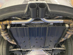 A close up view of Shark Werks Sport Exhaust for Porsche 991 GT3 / RS and 991.2 GT3 / R fitted on a car from behind