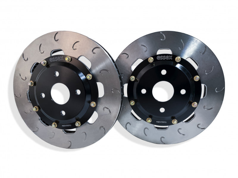 A front view of the iron discs of the AP Racing by Essex Drag Racing Competition Brake Kit (Front CP8250/310mm)- Audi RS3 / TTRS with a white background