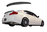 wide view of Stillen Trunk Spoiler [Backup Camera] for Infiniti G35 / G37 2007-2012 fitted inside a car