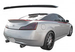 wide view of Stillen Roof Spoiler for Infiniti G37 Coupe 2008-2013 fitted inside a car