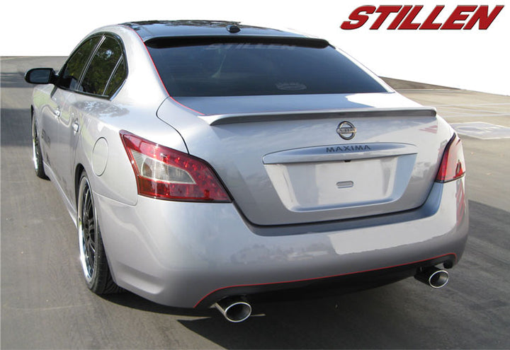 wide view of Stillen Rear Wing for Nissan Maxima 2009-2015 fitted inside a car