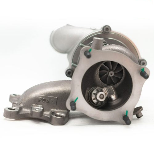 A back view of Pure Turbos Turbo Upgrade Pure400 for Kia K5 (1.6T) 2021-2024 with white background