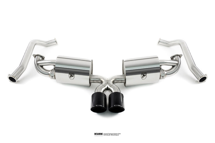 Birdseye view of 100 Cell Cat Downpipes For Porsche 718/718S Cayman manufactured by Kline Innovation