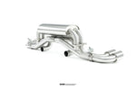 Right angled back view of 100 Cell Cat Pipe Set For Ferrari F360 manufactured by Kline Innovation