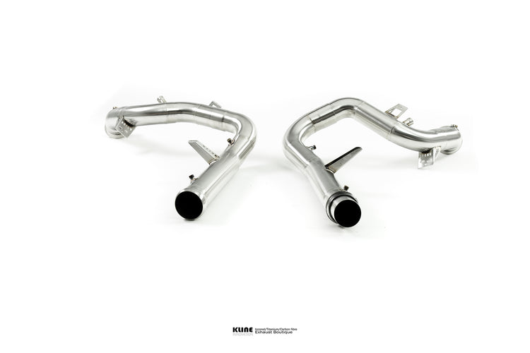 Front view of 100 Cell Cat Pipe Set For Mercedes AMG GT BLACK SERIES manufactured by kline innovation