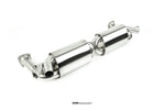Left angled view of 100 Cell Cat Pipe Set Without Tip Cover For Porsche 991 Turbo S (Gen1/Gen2) manufactured by Kline Innovation