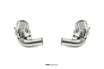 Back view of 100 Cell Cat Pipe Set For Porsche 992 Turbo manufactured by Kline Innovation