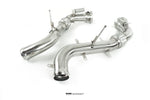 Left angled view of DECAT Cat Pipe Set For McLaren 765LT manufactured by kline innvation