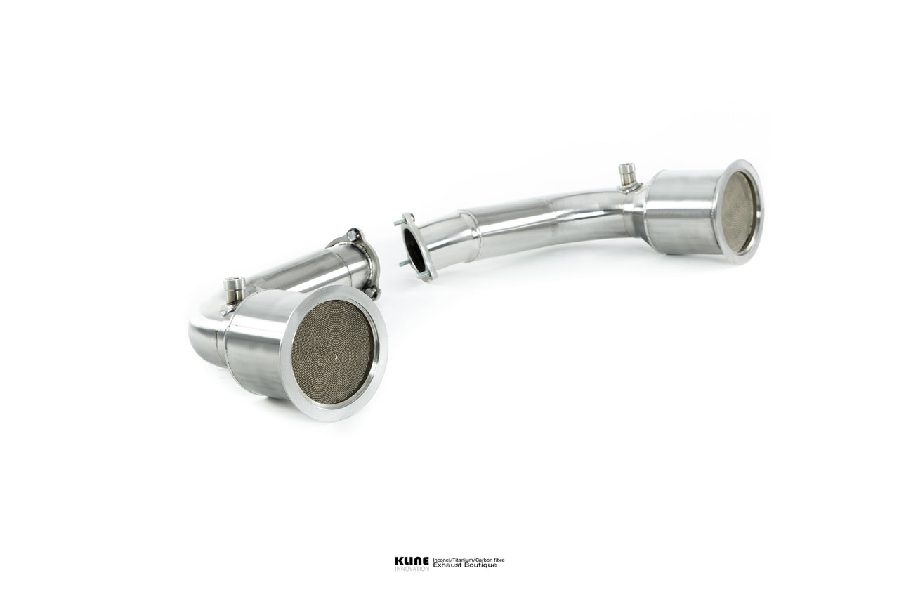 Left Angled view of Exhaust Attachments For Audi RSQ8/SQ8 manufactured by kline innovation