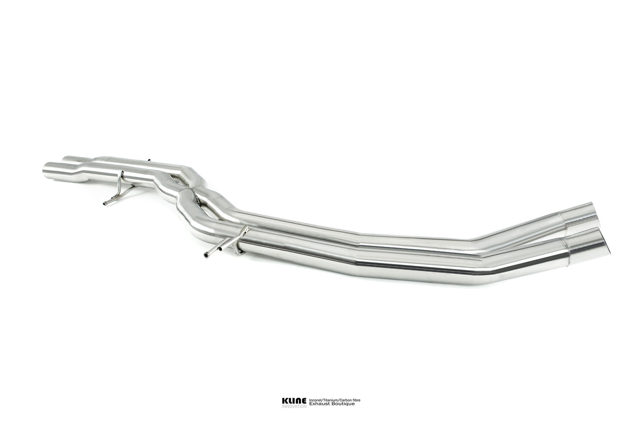 Left angled view of Mid Exhaust Pipes For Audi RSQ8/SQ8 manufactured by kline innovation