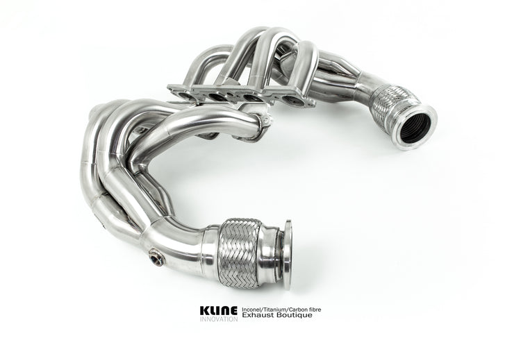 Left angled view of Manifolds For Ferrari 458 Speciale manufactured by kline innovation