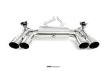 Front view of Valvetronic Cat-Back Exhaust System For BMW M4 F82/F83 manufactured by Kline Innovation
