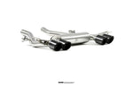 Left angled view of Valvetronic Cat-Back Exhaust System With Center Pipes For BMW M3/M4 (G80,G82,G83) manufactured by Kline innovation