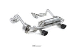 Left angled view of Valvetronic Rear Exhaust System For Porsche 718GT4/SPYDER manufactured by Kline Innovation