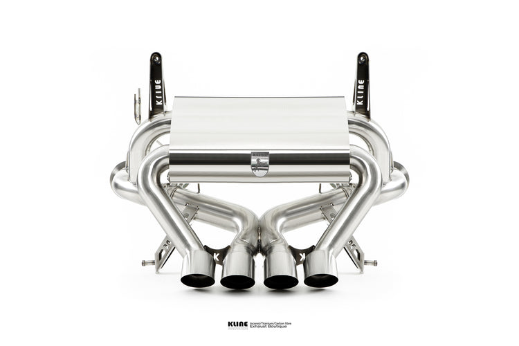 Front view of Valvetronic Rear System For Lamborghini Aventador SV manufacatured by kline innovation