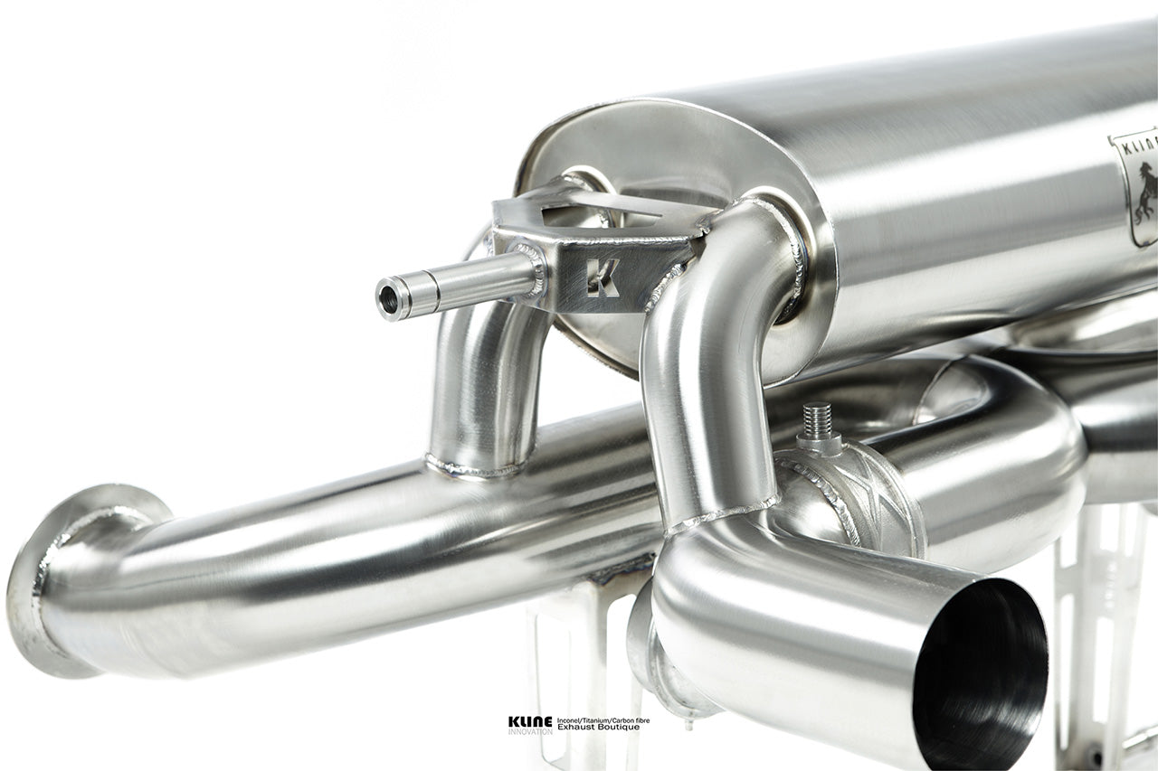 Close up view of Valvetronic Rear System For Lamborghini Aventador SVJ manufactured by kline innovation