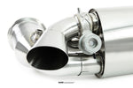 Closeup view of Valvetronic Silencer Section Exhaust For Porsche 991 GT2RS manufactured by Kline Innovation