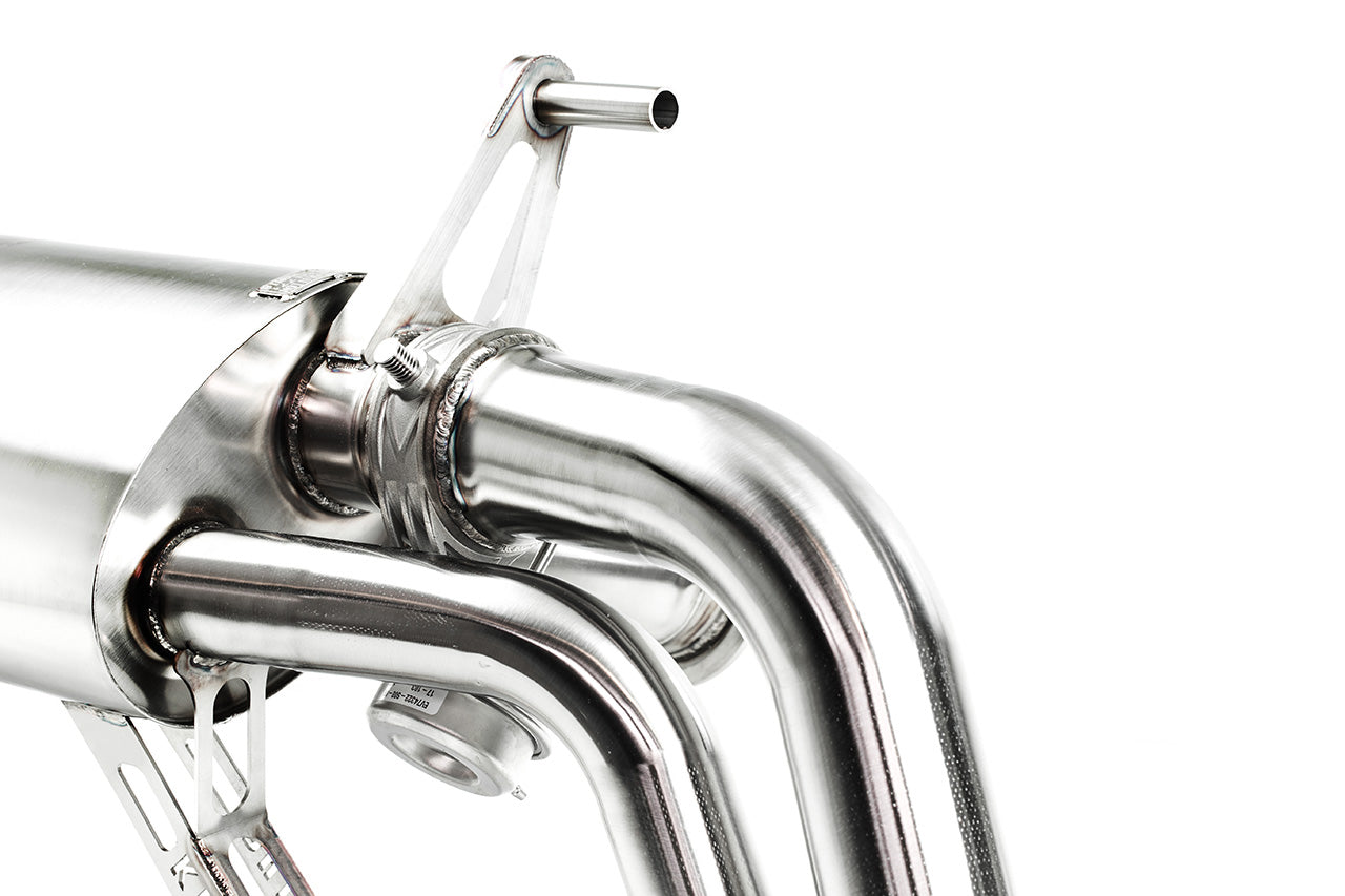 Drum closeup shot of valvetronic system exhaust for Audi R8 V10 which fits 2017 to 2019 models manufactured by kline innovation