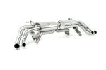 Left angled view of valvetronic system exhaust for Audi R8 V8 which fits 2008 to 2012 models manufactured by kline innovation