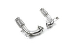 Two pipes which fits on valvetronic system opf exhaust for Audi R8 V10 2020+ models manufactured by kline innovation
