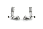 Two pipes which fits on valvetronic system opf exhaust for Audi R8 V10 2020+ models manufactured by kline innovation