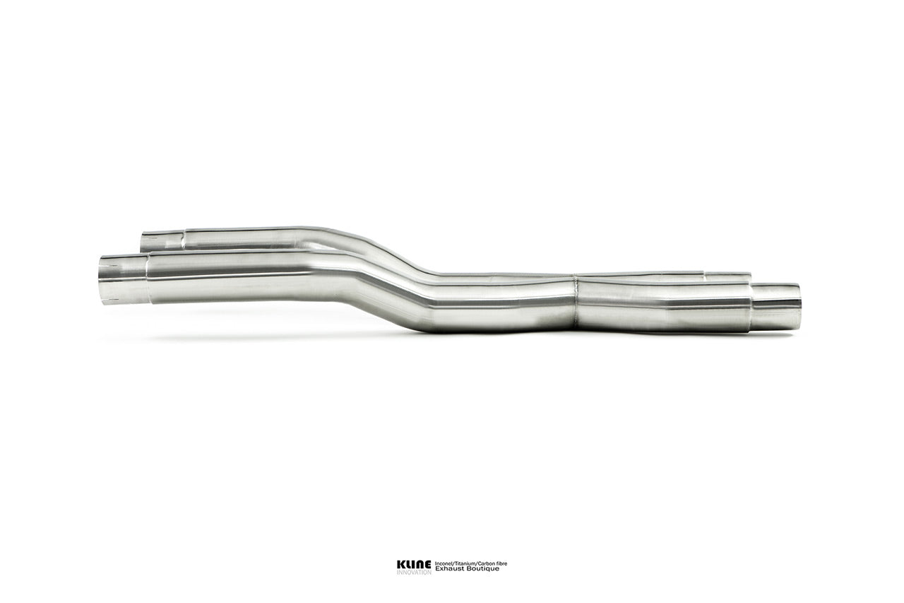 Side view of X Pipe For Ferrari Portofino manufactured by kline innovation