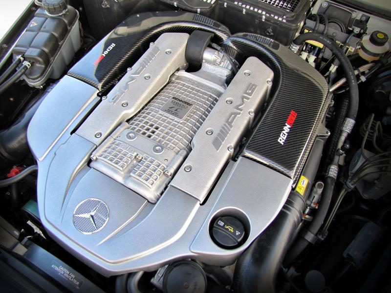 CL 55K engine bay with the RennTech package parts fitted - R2 Performance Package for the 2003-2006 S 55 AMG Kompressor