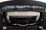 A close up view of Evolution Racewerks Competition Series Front Mount Intercooler for BMW 128i/228i installed in a car