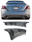 wide view of Stillen Rear Bumper Valance Diffuser [Unpainted] for Nissan Maxima 2009-2015 fitted inside a car