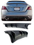 wide view of Stillen Rear Bumper Valance Diffuser for Nissan Maxima 2009-2015 fitted inside a car