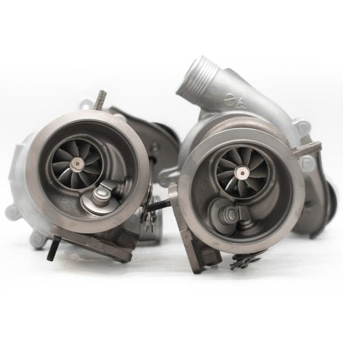 A back view of Pure Turbos Turbo Upgrade Pure900 for McLaren 570s / 600LT / 675LT 2015-2021 with white background