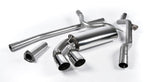 A top wide view of Milltek Non-Resonated Downpipe-Back Exhaust System OEM Polished Tips for Audi UR Quattro 10v Turbo 1980-1991 with white background