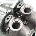 A close up view of the back of Pure Turbos Turbo Upgrade Pure900 for Mercedes Benz C63S / AMG GT / GTS / GTR (M177/M178) 2014-2021 with white background