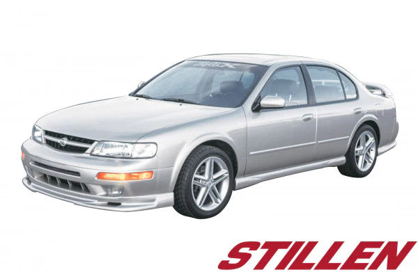 wide view of Stillen Side Skirt [Passenger Side] for Nissan Maxima 1995-1999 fitted inside a car