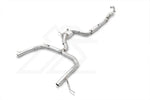 A top view of FI Exhaust Cat-Back System For Skoda MK3.5 Octavia RS 2013-2019 with white background