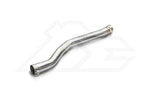 A top view of Fi EXHAUST Valvetronic Cat-Back System for Land Rover Defender 110 P300 HSE L663 (OPF) 2021+ downpipe with white background
