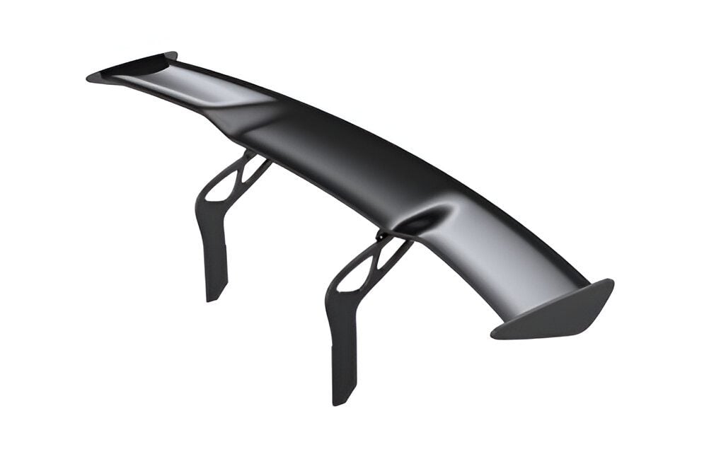 570S race wing with stands, studio render