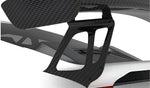 Carbon wing leg under a GT2 RS rear wing, close-up