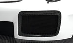 Carbon DRL surround on a white Porsche GT2 RS bumper