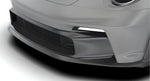 Front bumper on a grey Porsche 911 GT3 RS (992), close-up